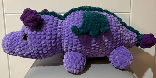Giant Grape Dragon Crochet Plushie
